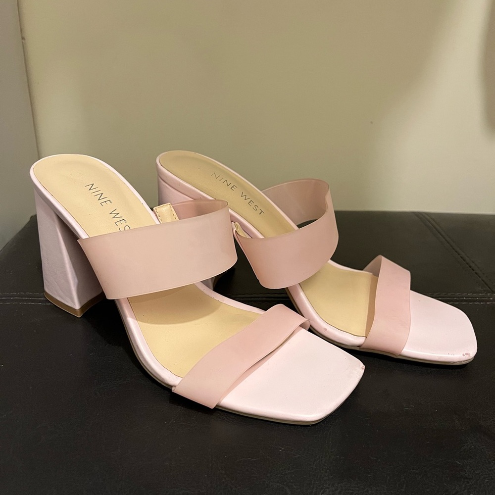 Nine West Pink Women's block heel sandals size 6.5